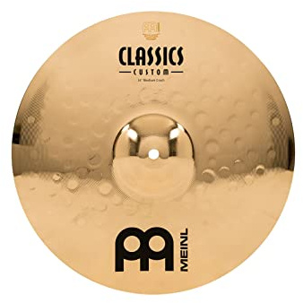 Meinl Cymbals Classics Custom Brilliant Cymbale Crash Medium 14 pouces (35,56cm) pour Batterie – B12 Bronze, Finition Brillante, Fabriquée en Allemagne (CC14MC-B)