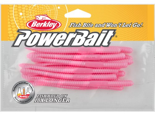 Berkley PowerBait Floating Steelhead Worm Bubblegum, 4 (13 Count)