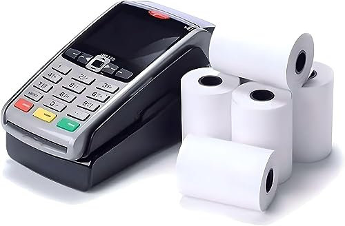 Double Dragon, 100 Rolls of 57x40 mm Thermal Paper Till Rolls, for PDQ POS EPOS EFTPOS, Credit Card Machine, Verifone, Barclays, Streamline, Ingenico iCT200, iCT 220, iCT250
