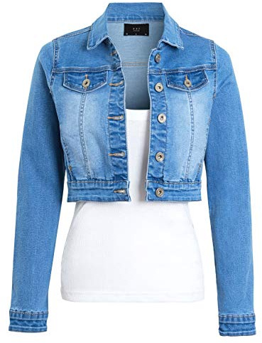 SS7 Femme Veste en Jean Cropped