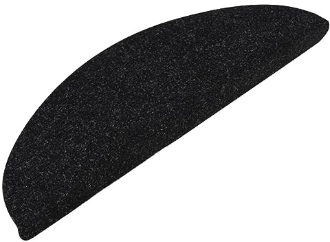 vidaXL Stufenmatten 15 STK., Treppenmatten für Treppenstufen, Treppenteppich Selbstklebend, Treppenstufenmatte Treppenschutz, 56x17x3cm Schwarz