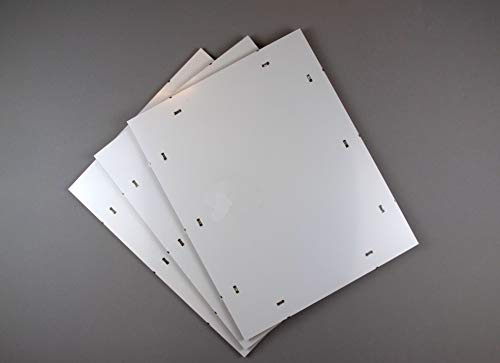 Framello Deluxe - Cornice per poster senza cornice, 69,3 x 49,3 cm, sfondo bianco, vetro sintetico trasparente