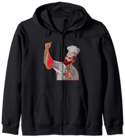 Kebap Shop Cook With T-Bone Steak et couteau Sweat à Capuche