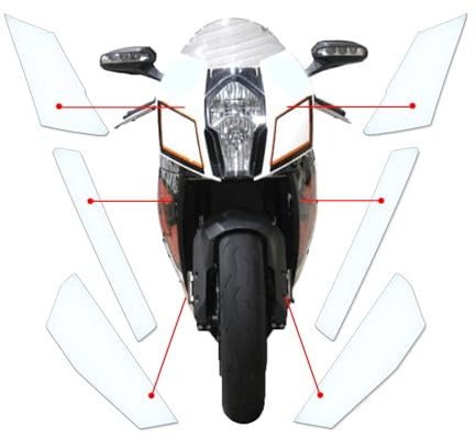 Steinschlag Lackschutzfolie Kratzschutz Transparent geeignet für KTM RC8 R 1190 2015+