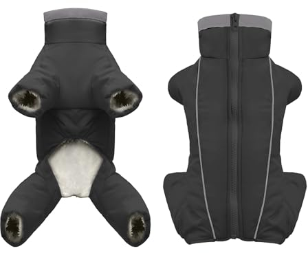 Hundejacke Hundemantel Wasserdicht Fleece gefüttert Warme Winterjacke Hunde Bekleidung für Winter Herbst Kleiner Hund