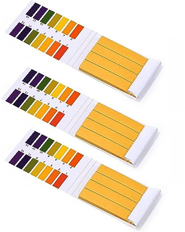 König Design lackmuspapper – 240 stycken pH-värde, testremsor, mätområde 1–14, indikatorpapper för urin och saliv – dammvatten – pool pooltestare (3 x 80-pack)