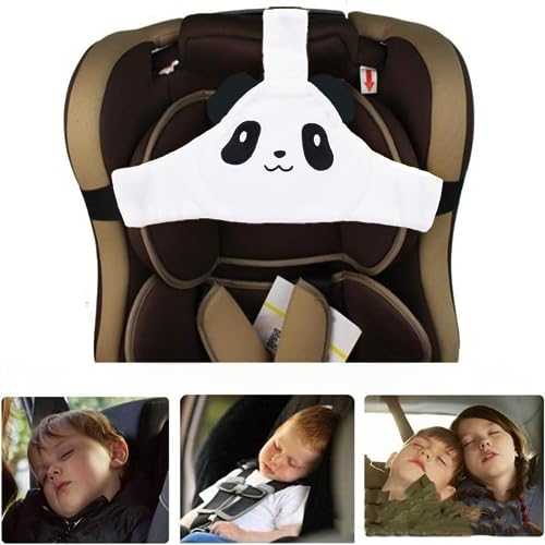 Supporto per la testa del seggiolino auto, cintura fissa per dormire, per seggiolino auto, fascia per la testa per bambini, bambini, neonati (bianco)