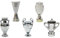 Mini Football Trophy Model,5 Pcs Set,All Metal Solid Material,Champions Collectibles Souvenirs, Gifts for Fans,B