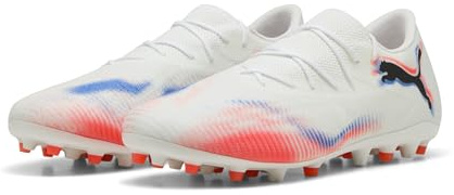 Puma Future 8 Match Low MgSoccer - Tenis Unisex, Puma Blanco Puma Negro Rojo Brillante, 39 EU