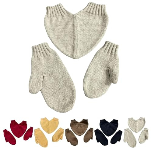 XQILGVF Gants amusants tenant la main - Gants pour couple - Gants d'hiver chauds en tricot - Moufles pour 2 personnes - Cadeau pour votre partenaire (gris, taille unique)