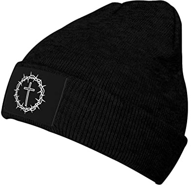 Fisherman Beanie Jésus Christ Croix Coeur Jean 3:16 Pêcheur Chapeau Thermique Bonnet en Tricot Stretchy Skull Casquette pour Homme Femme Garçon
