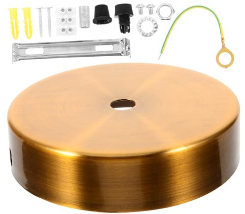 KITANDOVE 1ensemble Canopy Kit Pour Lustre Plaque De Couverture De Plafond Électroplété Accessoires De Montage Pour Suspension Et Plafonnier Antique Durable Et Facile à Installer