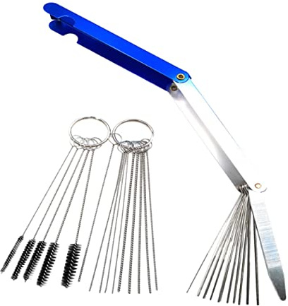 Alipis Kit Pulizia Carburatore 3 Pezzi Spazzole in Acciaio Inox Antiruggine Per Pulitore Corpo Farfallato, Strumenti Flessibili Per Motori a Getto Piccoli, Per Officina e Uso Motociclistico