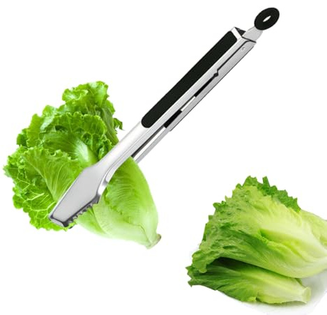Pinzas de acero inoxidable para servir barbacoa, pinzas para a la parrilla, utensilios de cocina resistentes al calor, pinzas duraderas para alimentos de cocina, abrazadera de agarre de acero