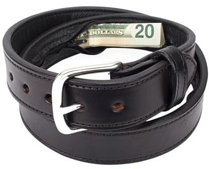 Ceinture Porte-Monnaie en Cuir Ceinture Sécurisée Discrète Anti-Vol | Pour Transport Argent Bijoux Adulte En Déplacement