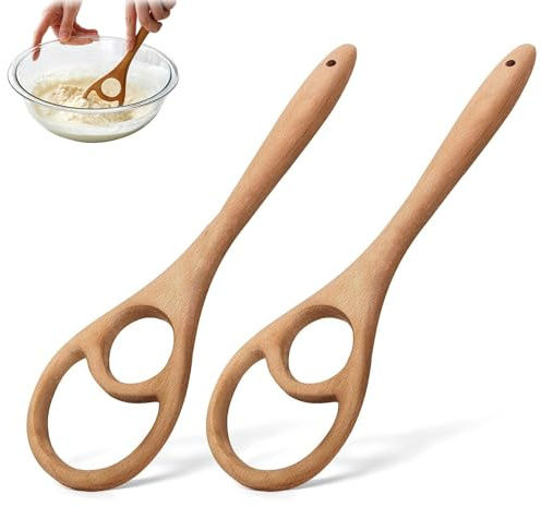 OuryTech Degvisp, 2-delad dansk degvisp, handgjord holländsk degblandare för deg, pizza och bakning, förbättrad surdegvisp i ett stycke med genomströmningsdesign