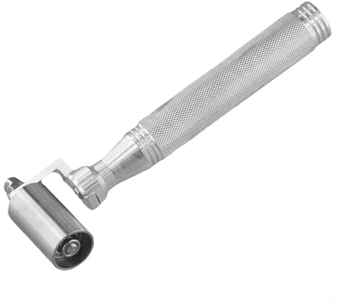 Rullo a pressione piatto in acciaio inossidabile, utensile manuale resistente con cuscinetto bimetallico per PVC, tessuto non tessuto, sigillatura dei bordi in tessuto, larghezza 40 mm (40 mm)