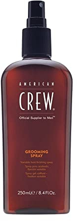 AMERICAN CREW – Grooming Spray, 250 ml, Stylingspray für Männer, Haarspray verleiht flexiblen Halt & natürlichen Glanz, Styling und Finish Haarprodukt, Pflege und Feuchtigkeit fürs Haar