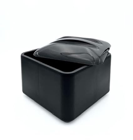 ABEL DESIGN - Secchiello PORTAGHIACCIO quadrato in plastica da 6 Litri, colore NERO, Made in Italy