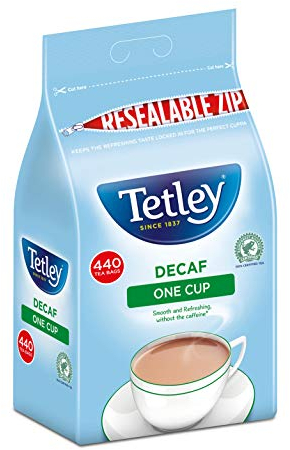 Tetley One Cup Decaf Tea, Pack of 440 Tea Bags - Milk Free