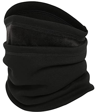 SUNMECI Neck Gaiter Warmer Ski Scarf Windproof Mask - Thick Fleece Neck Warmer Cold Weather Face Mask