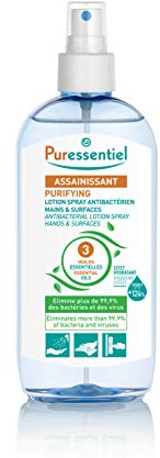 Puressentiel Purificante, Lozione Spray Mani Igienizzante, 3 Oli Essenziali, Effetto Idratante con Aloe Vera, e Alcool Vegetale - 250ml