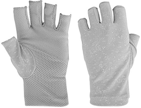 Femme Gants Demi-doigts Coton Eté Gants de Conduite Cyclisme Antidérapant Respirant Mitaines Courts Mince Anti-UV Protection Solaire Gloves Sport Finesse pour Moto Vélo Scooter VTT Equitation Travail