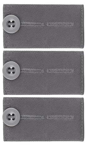 Bekväma byxförlängning, 3-pack, i mörkgrå, för kvinnor och män, förlängning av byxlinning, förlänger byxlinning upp till 5 cm, för graviditet upp till 16. vecka, midjeförlängning, byxbandförlängning