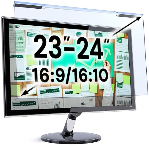 VINTEZ Blue Light Screen Protector for 23, 23.6, 23.8, 24 Inch Computer Monitor and Laptop – Anti-UV Blue Light Blocking Film for Desktop PC, Eye Protection Filter, 21.2 x 13.4, 1 Pack