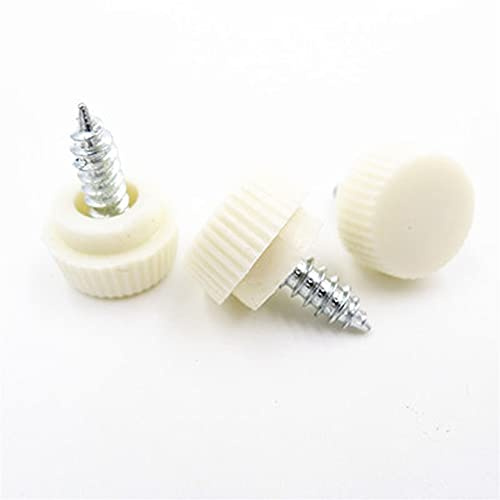 Thumb Screw 10PCS M512mm Plastic Head Knurled Screw Self-Tapping Thumb Screws Adjust Round White Head Bolts Knurled Thumb Screws Knurled Head Threaded
