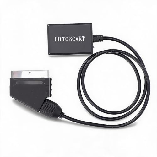 SCART Till HDMI-omvandlare, Audio Video Converter Scaler-videoadapter, Stöd för NTSC och PAL-utgång, HD-videoadapter, HDMI 1.3 och Bakåtkompatibel