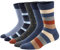 Ueither Calze da Uomo Coloratissimi in Cotone Stilisti Calzini Fantasia dal Design Comodo (Colore 23, 42-48)