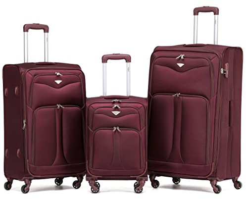 Flight Knight Lightweight 4 Wheel 800D Soft Case Suitcases Anti Crack Cabin & Hold Luggage Options Approved for Over 100 Airlines Including easyJet, BA & Many More!