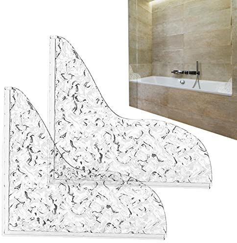 Anloximt Spritzschutz für die Dusche | 2 Stück transparenter Acryl-Badewannenrand Spritzschutz Wasserbarriere | Wasserdichter Wasserblocker zum Stoppen von Lecks und Erstellen Einer Wasserbarriere