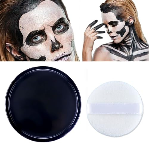 Teatermakeup, svart, kroppsmålning, färger, oljig, ansiktsfärg för barnsmink, halloween, karneval, clown, maskerad, cosplay, 28 g