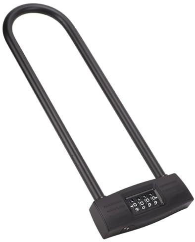 Robustes Bügelschloss, 4-Stelliges Fahrradschloss Mit Passwortkombination, Bügelschloss Mit Fahrradkombination, Wasserdicht, Ohne Schlüssel, Bügelschloss Für Zuhause (350 * 112)