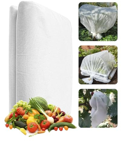 HW CASA Telo Antigelo per Piante,1.6M×10M,Tessuto Non Tessuto per Piante Applicabile Alle Piante da Esterno,Può Essere Tagliato a Piacere,Protezione da Gelo,Vento e Insetti,Ideale per Serre per Piante