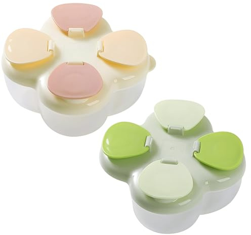 Clyndora 2-Pack Formula Powder Dispenser with Lid, Portable Milk Powder Storage Containers for Travel and Home Use