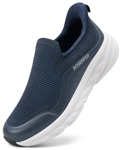 Sosenfer Chaussures de Marche à Enfiler pour Homme - sans Lacets - Respirantes - Mains Libres - Chaussures de Loisirs légères - pour l'extérieur - Tailles 40 à 46