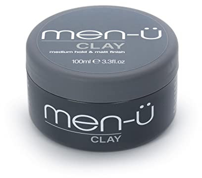 men-u CLAY styling 100ml, mens hair products – Great for matt & choppy styles. SIGNATURE MELON FRAGRANCE - Mens hair wax, medium hold & matt finish.100ml styling puck