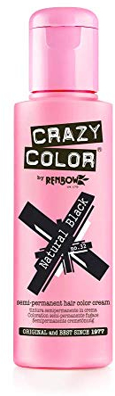 Crazy Semi permanente per capelli, colore: nero, 100 ml, naturale