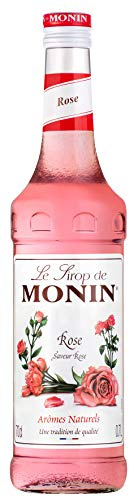 MONIN - Sirop de Rose pour Prosecco, Cocktail, Thé Glacé et Limonade - Arômes Naturels - 70cl