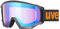 uvex athletic CV - Skibrille für Damen und Herren - Filterkategorie 2 - beschlagfrei - black matt/blue-orange - one size