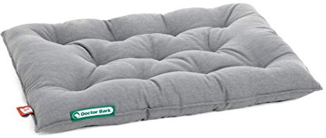 Doctor Bark Hundkudde Urban – ortopedisk hundbädd för medelstora hundar – tvättbar upp till 95 °C – robust inomhus/utomhus hundmadrass – tillverkad i Tyskland (M – 70 x 50 cm, ljusgrå)