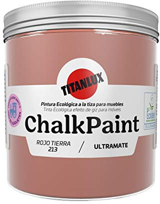 Titan - Chalk Paint Pintura a la Tiza (750 ml, Rojo Tierra)