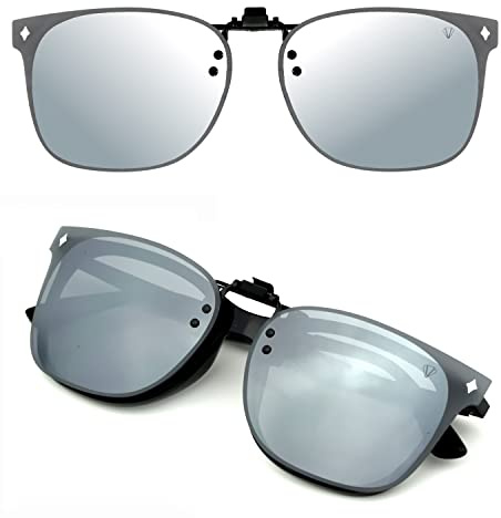 CREYESTAL Clip Gafas de Sol Polarizadas, Clip para Gafas para Sol, Clip Solar, Abatible y Ultraligero, Hombre, Mujer, 100% Anti-UV