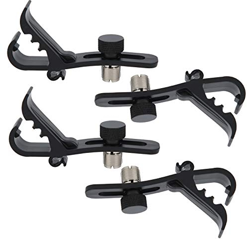 4pcs Instrumento Musical Batería Set Micrófono Clip A Prueba de Golpes Tambor Instrumento Musical Micrófono Clip de Fijación Clip de Sujeción A Prueba de Golpes Soporte de Sujeción Suministros