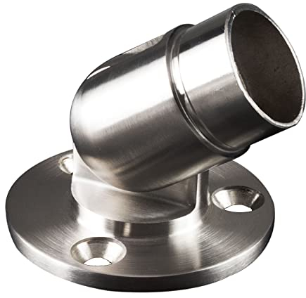 Edelstahl Gelenk Flansch für 42,4 mm Rohre - V2A Fitting für Geländer Handlauf Balkon