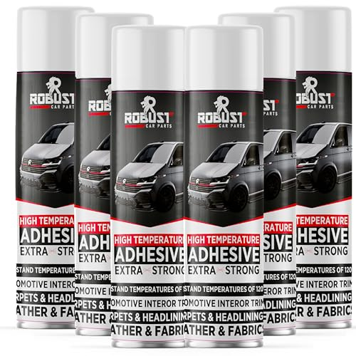 Robust 500ml Extra Strong Spray Adhesive, Multipurpose Contact Glue for Carpet, Paper & Fabric (6)