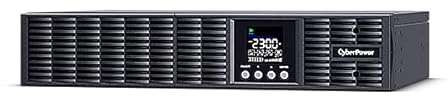 CyberPower OLS1500ERT2UA-B dubbelomvandlare online USV 1500VA 1 350 W, torn/rack 2U svart för kontinuerlig drift, ren sinusvåg, ECO-läge >95% effektivitet, färg-LCD, USB HID, 8 x IEC C13, 19 tums